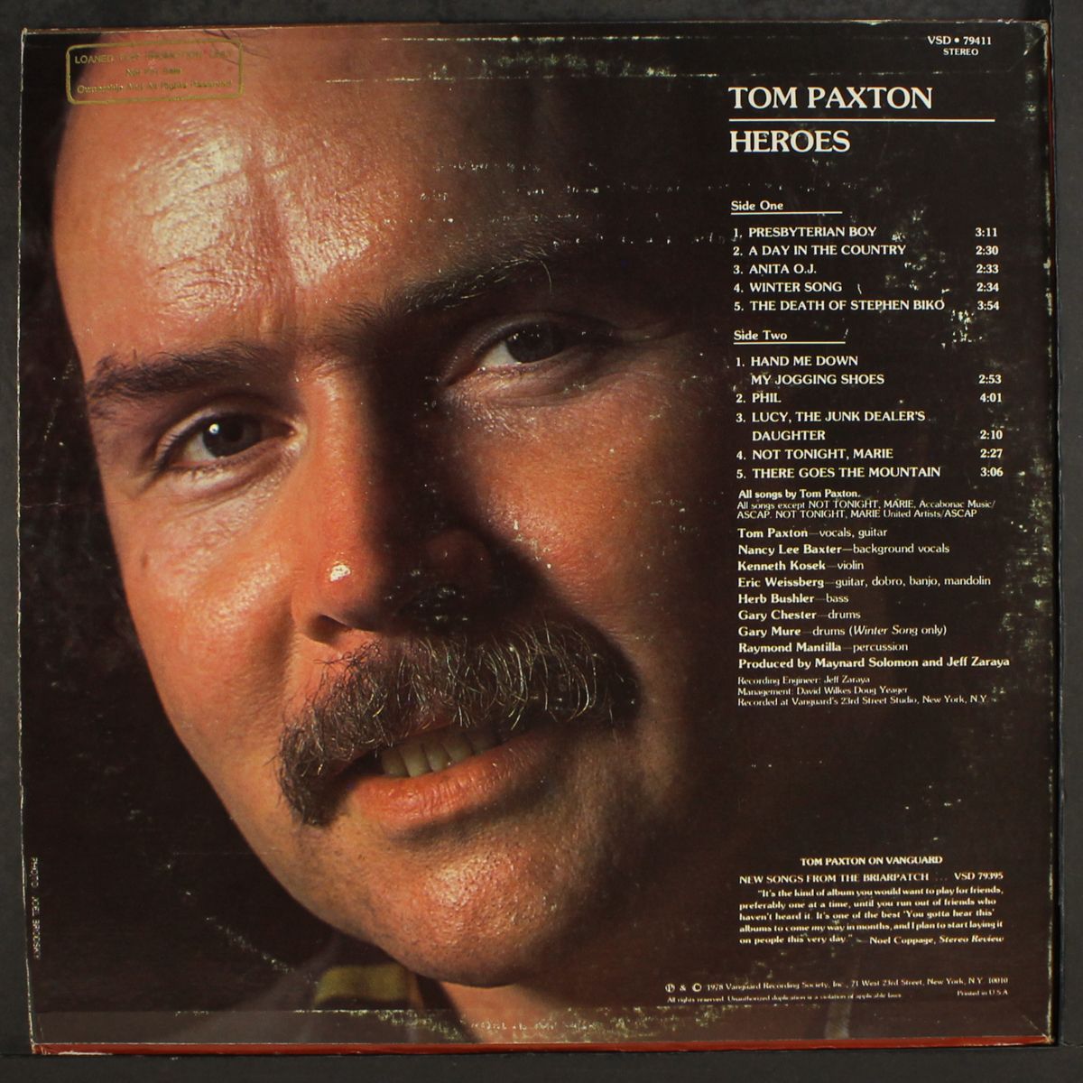 heroes by TOM PAXTON