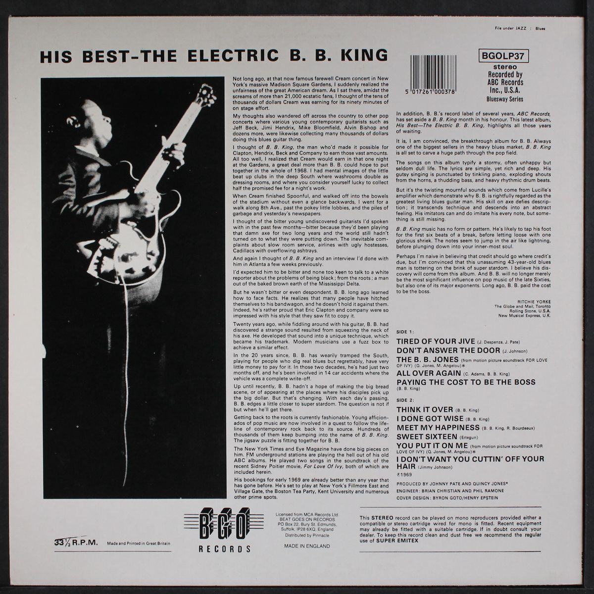 his best, the electric by B.B. KING
