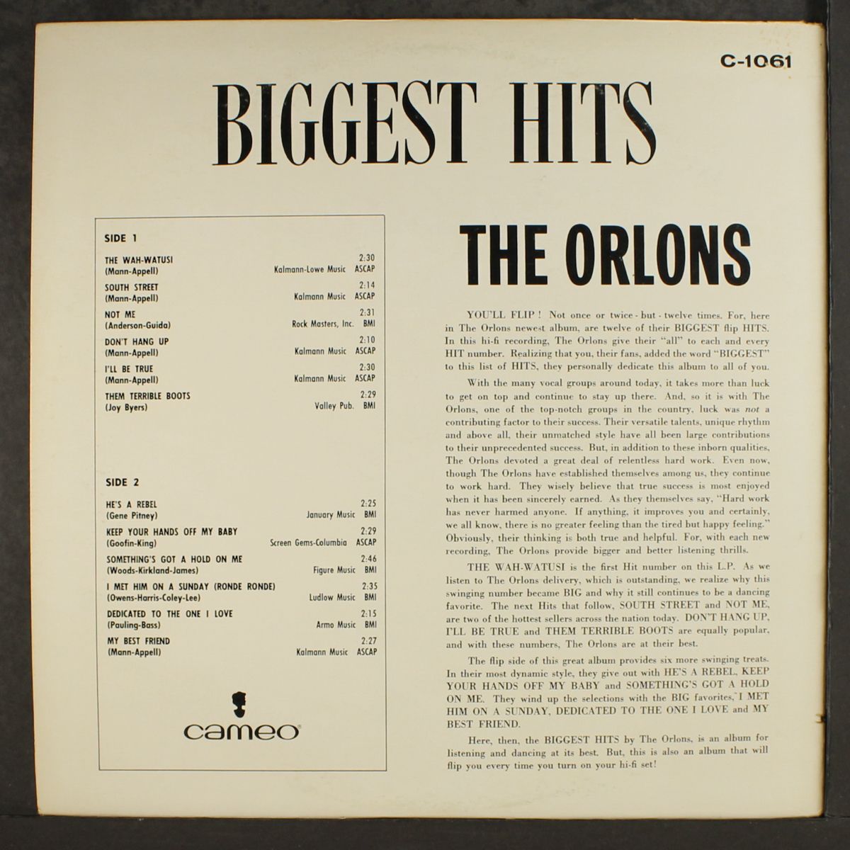 biggest hits by ORLONS