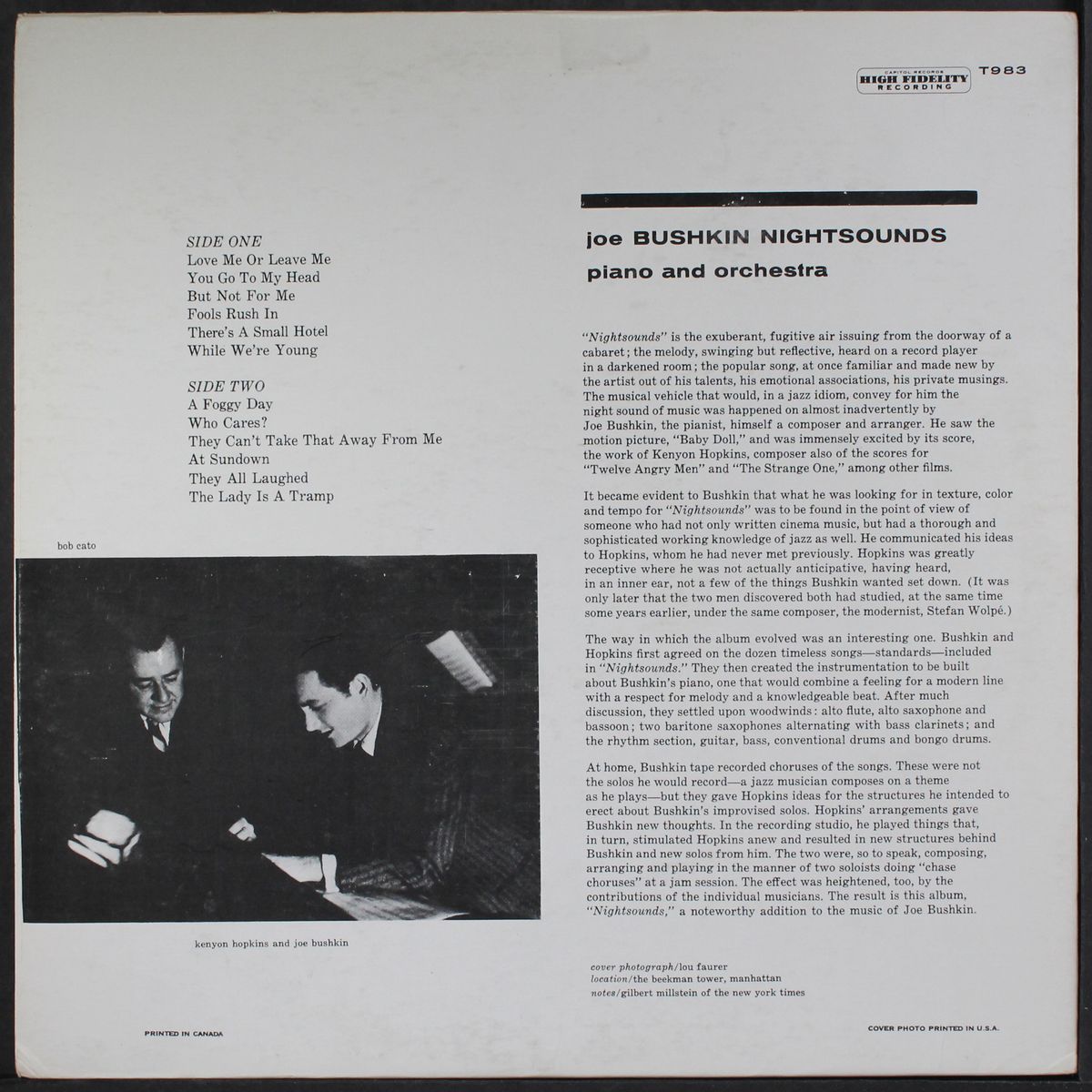 nightsounds by JOE BUSHKIN