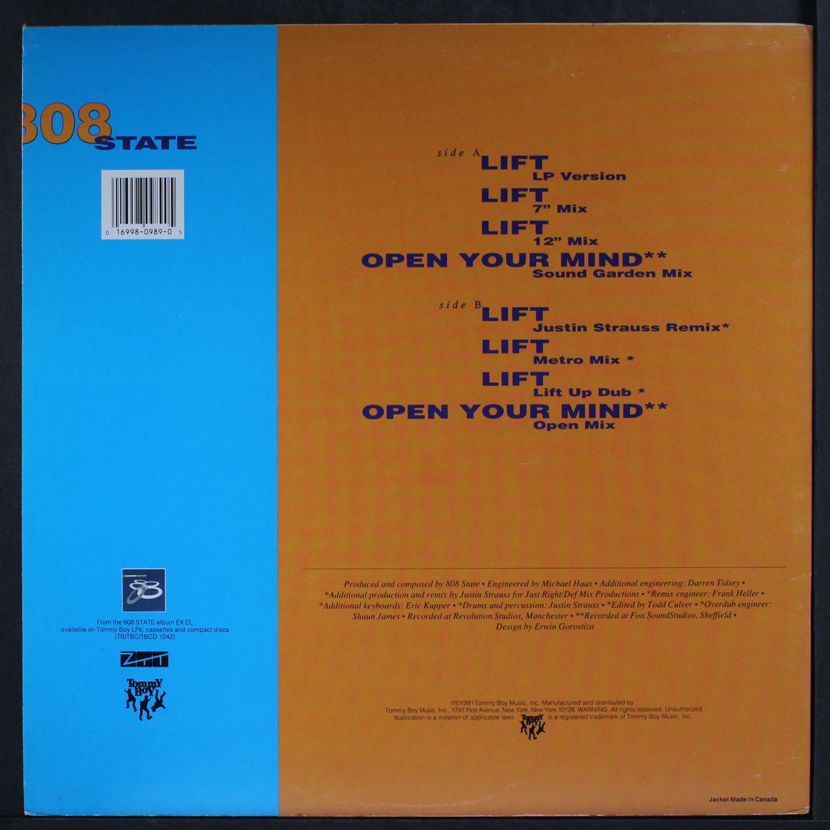 lift (6 mixes / open your mind (2 mixes)) by 808 STATE