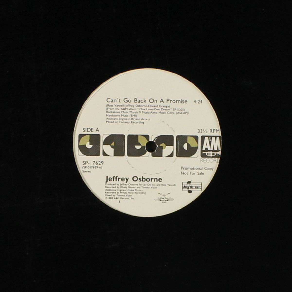 can't go back on a promise by JEFFREY OSBORNE