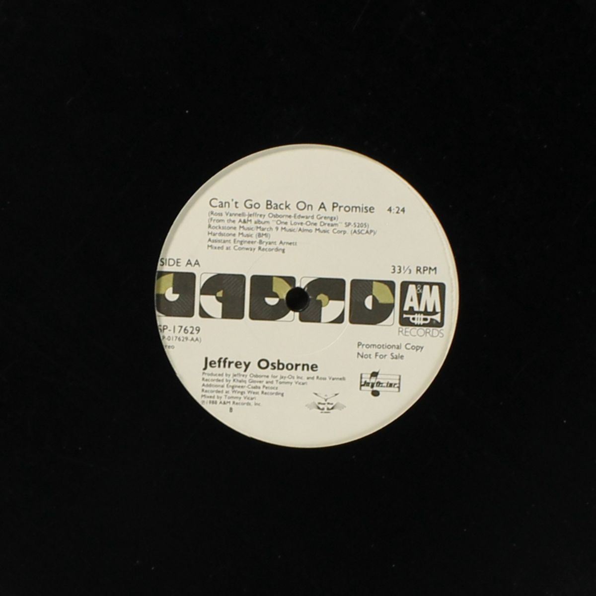 can't go back on a promise by JEFFREY OSBORNE
