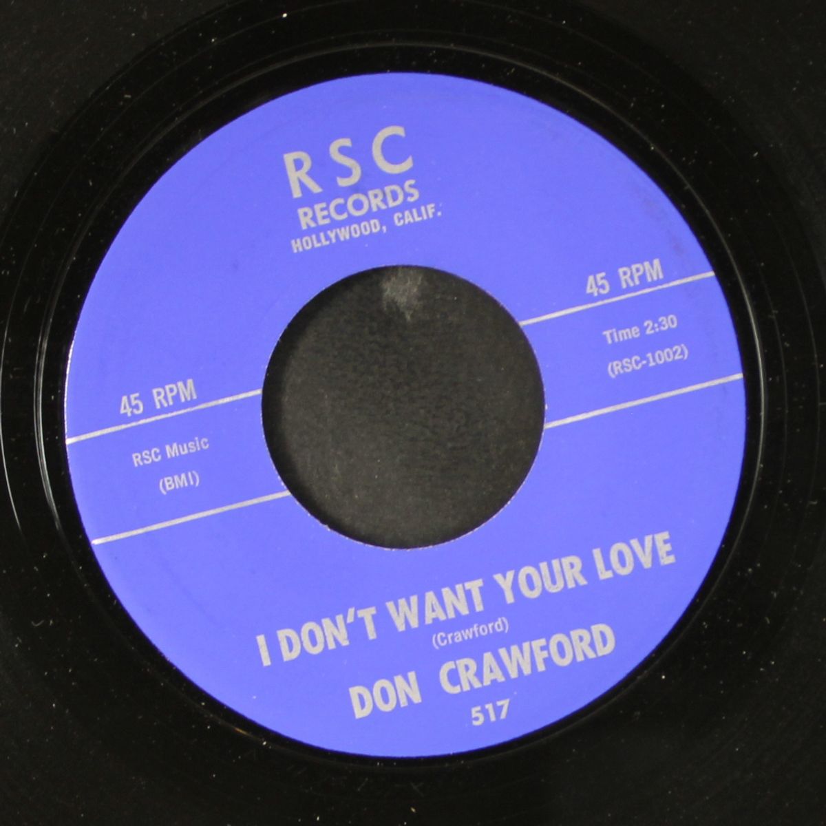 i don't want your love / the visitor by DON CRAWFORD