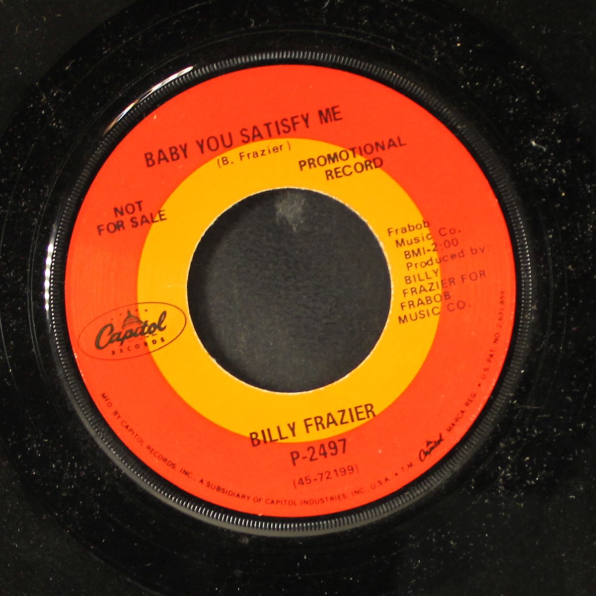 take the chain off your brain / baby you satisfy me by BILLY FRAZIER