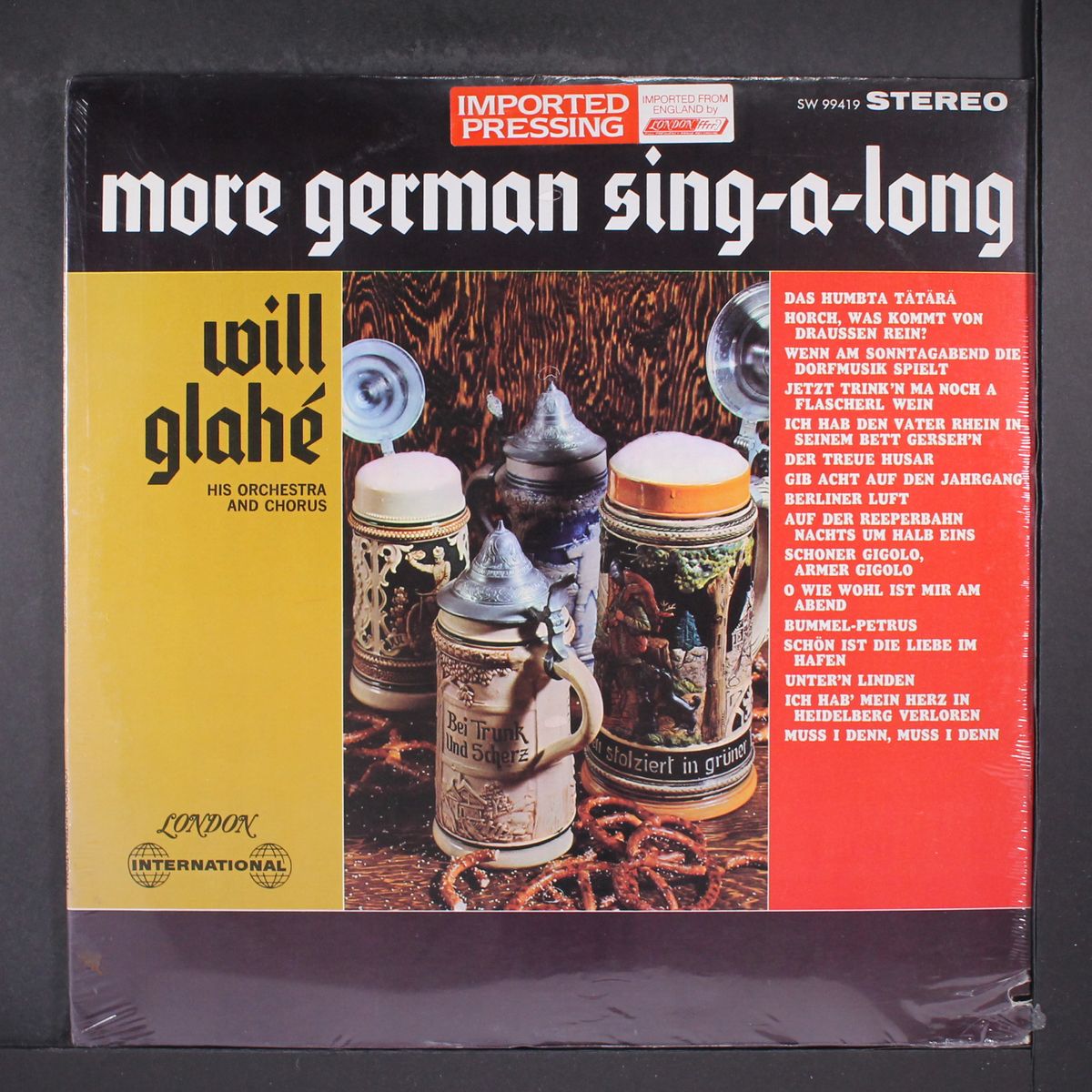 more german sing-a-long by WILL GLAHE