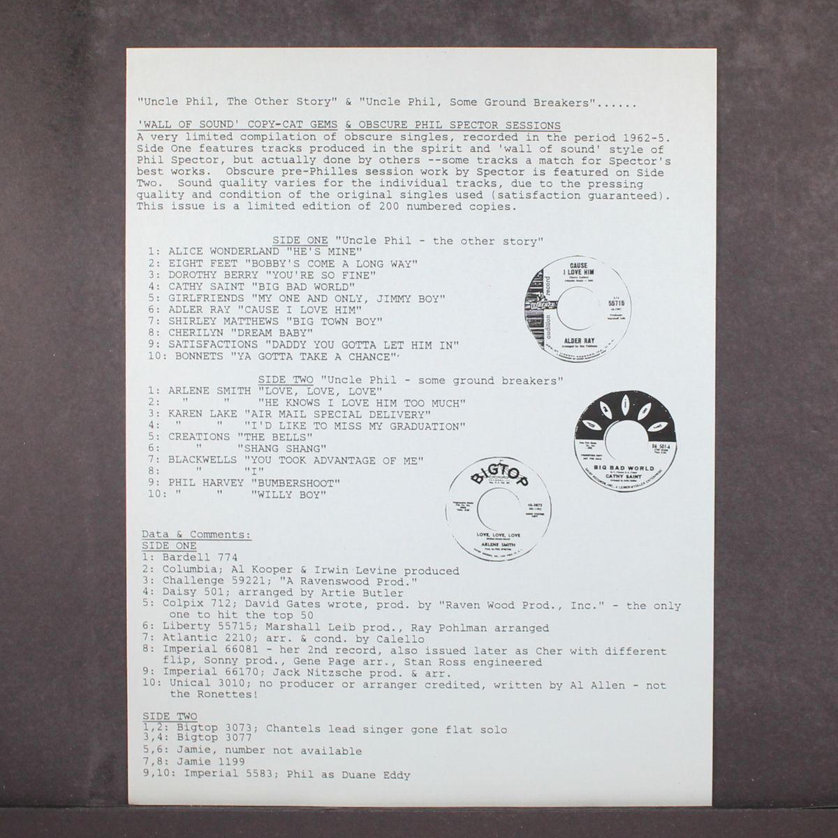 uncle phil, the other story / some ground breakers by PHIL SPECTOR