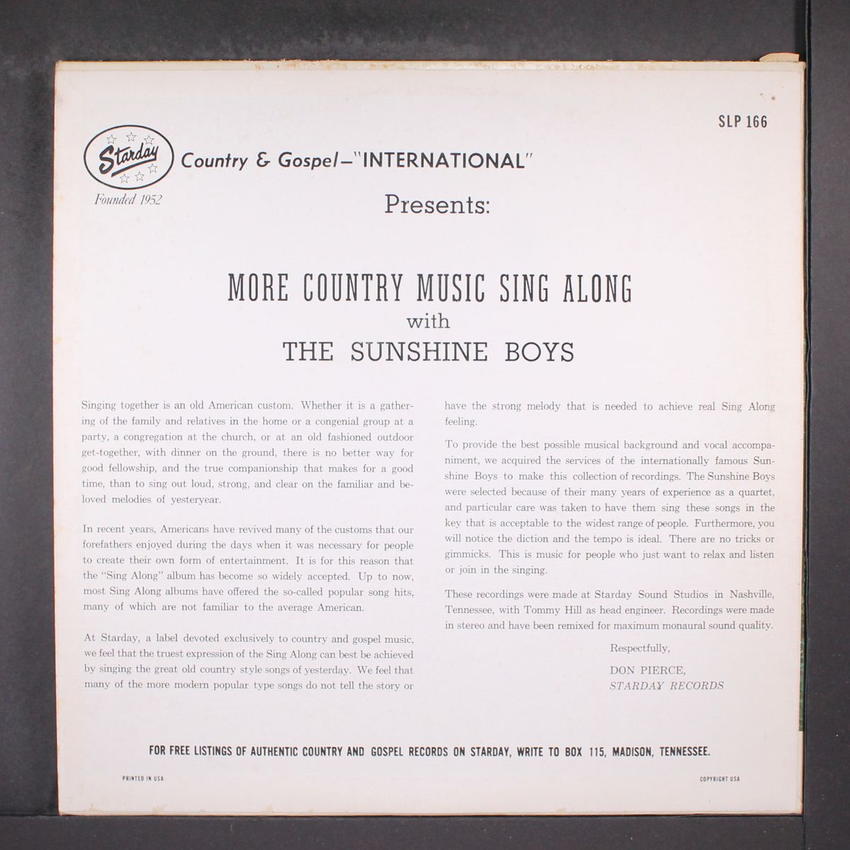 more country music sing along by SUNSHINE BOYS