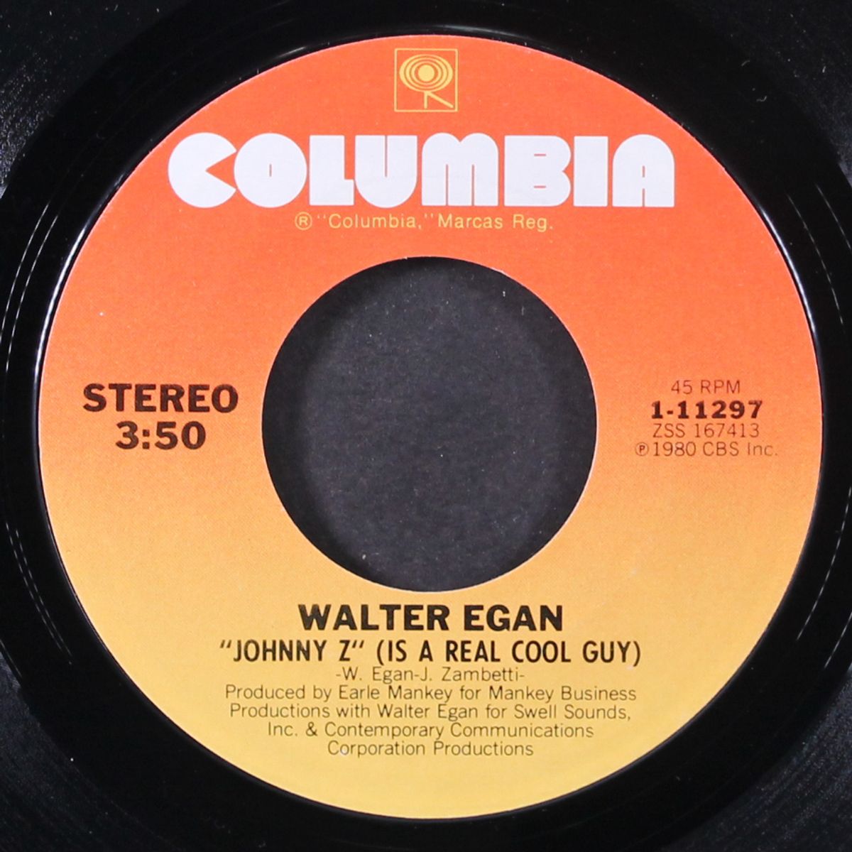 baby let's runaway / johnny "z" by WALTER EGAN