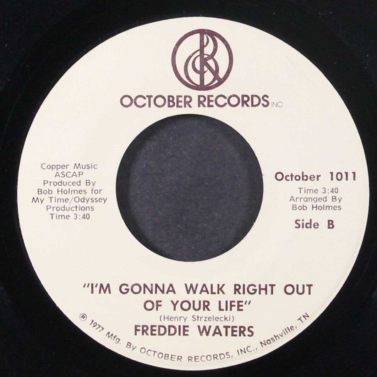 i'm gonna walk right out of your life / i'm afraid to let you into my by FREDDIE WATERS