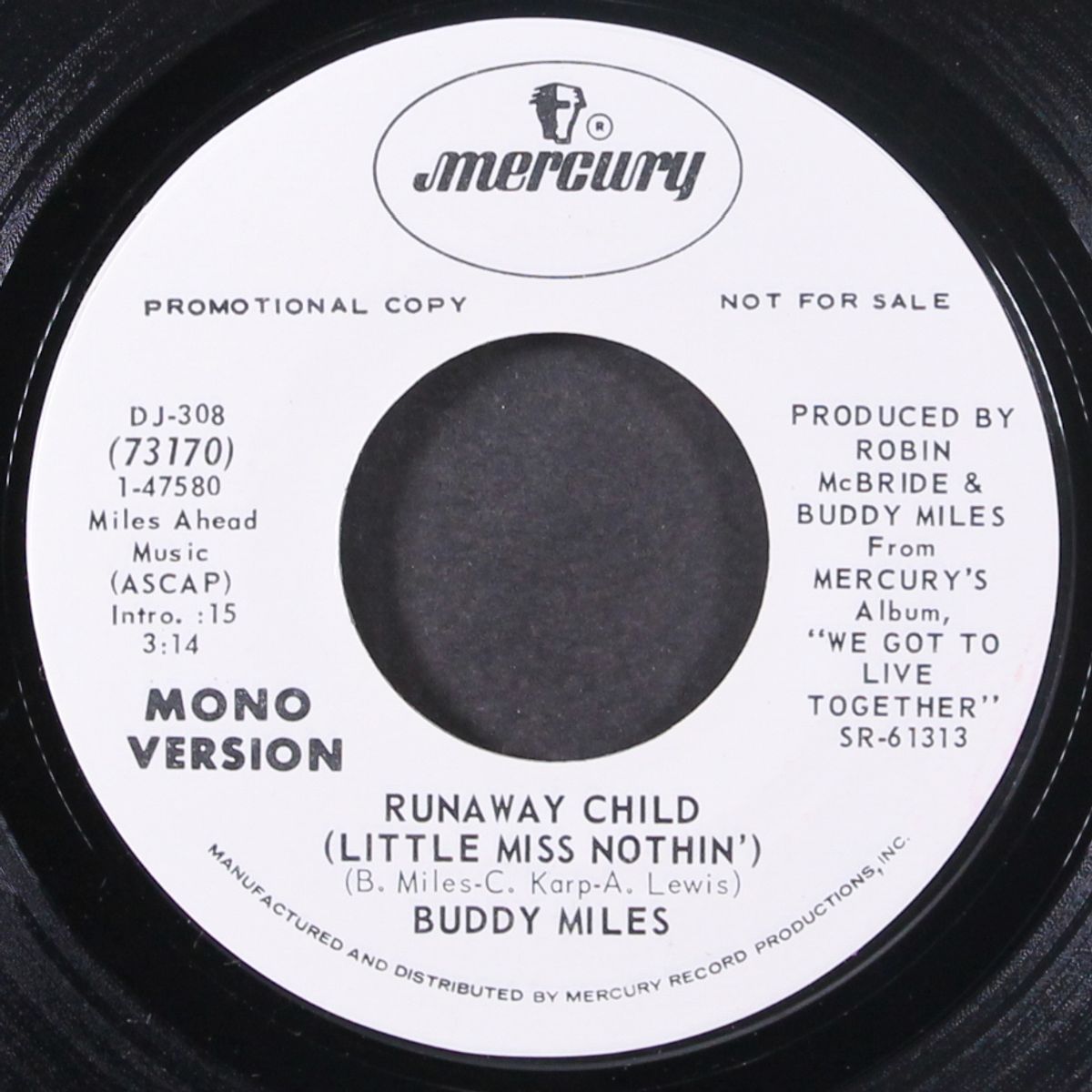 runaway child (little miss nothin') / mono by BUDDY MILES