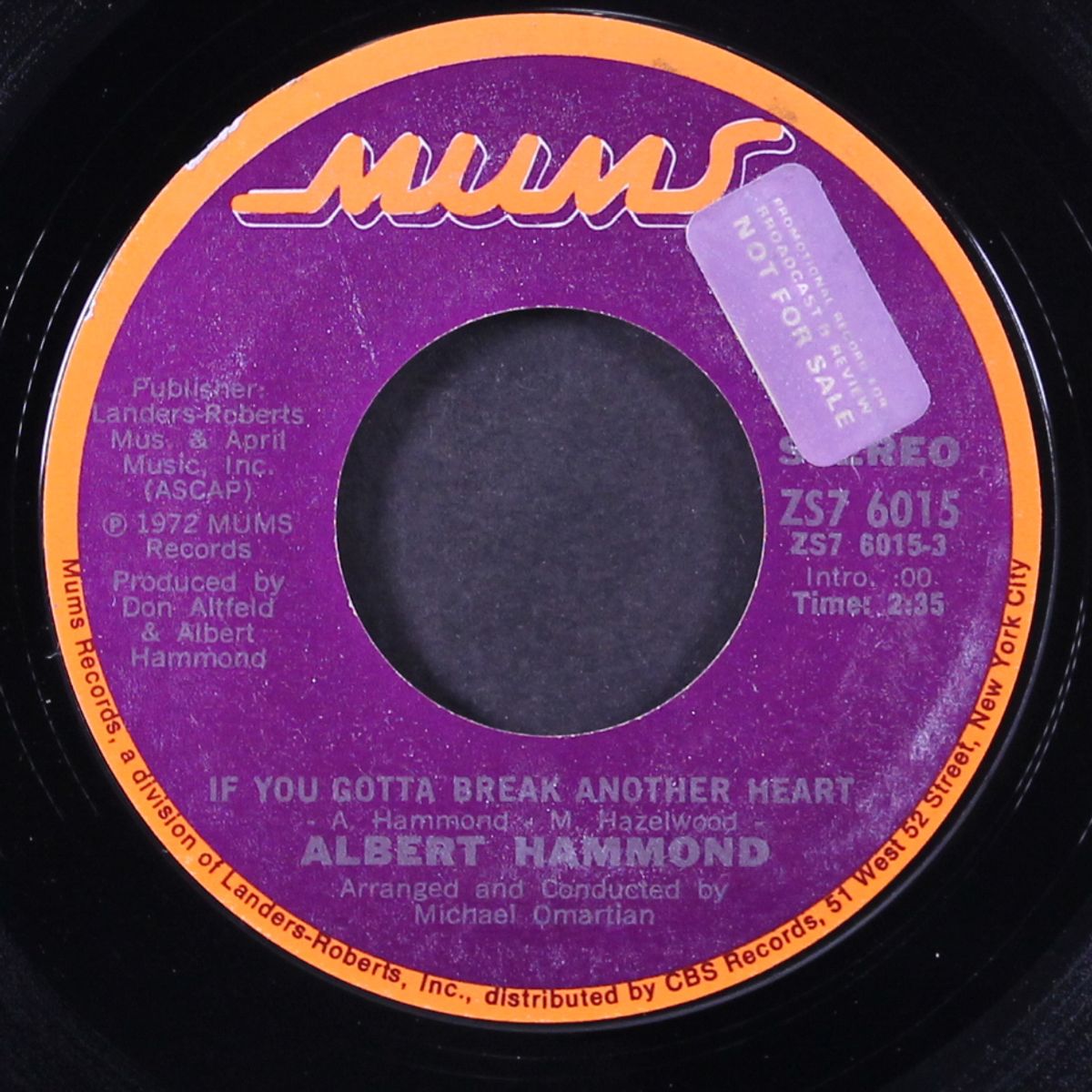 if you gotta break another heart / mono by ALBERT HAMMOND
