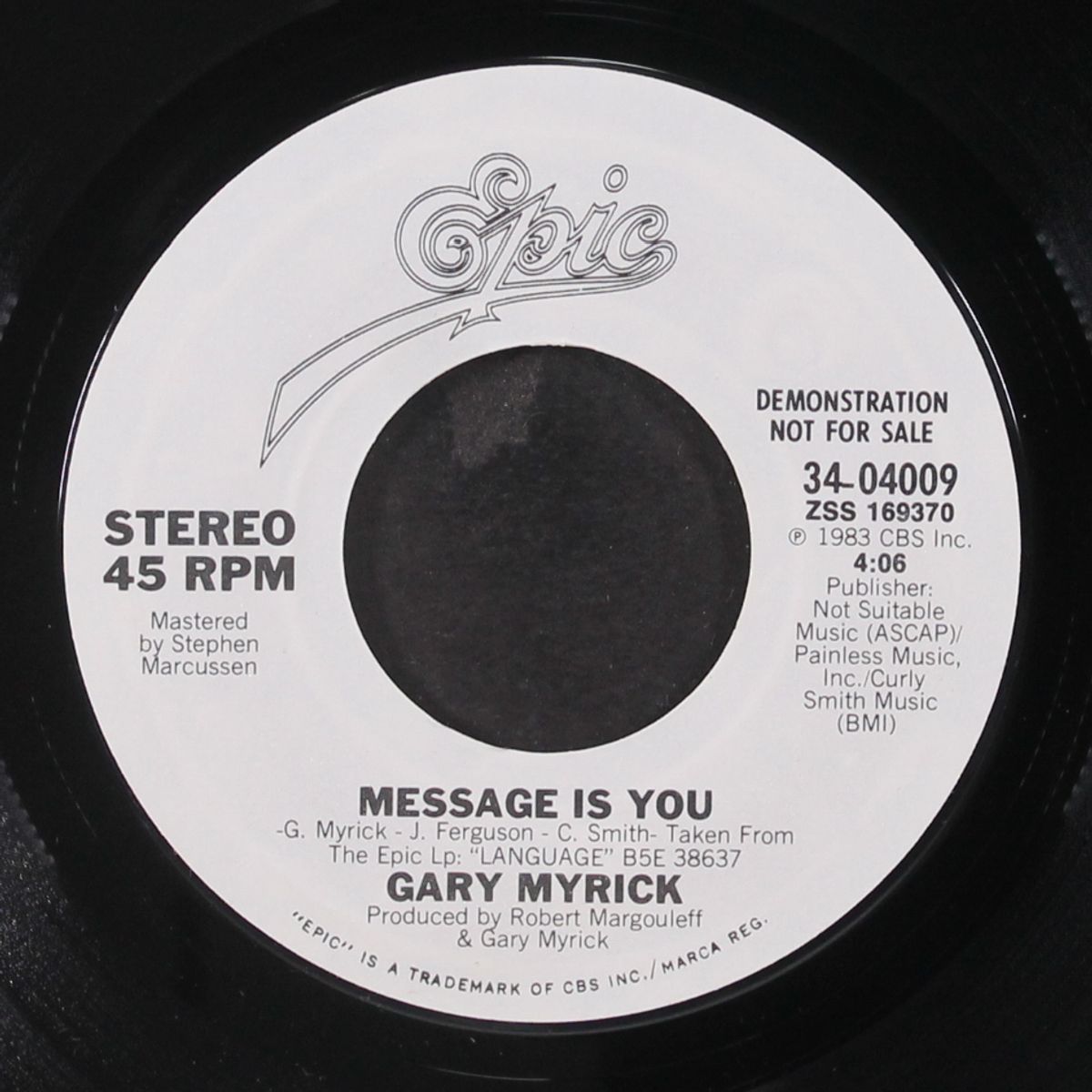 message is you / same by GARY MYRICK