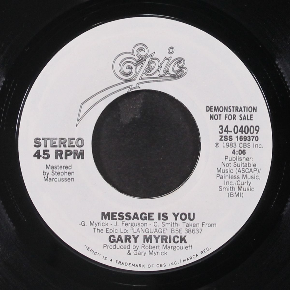 message is you / same by GARY MYRICK