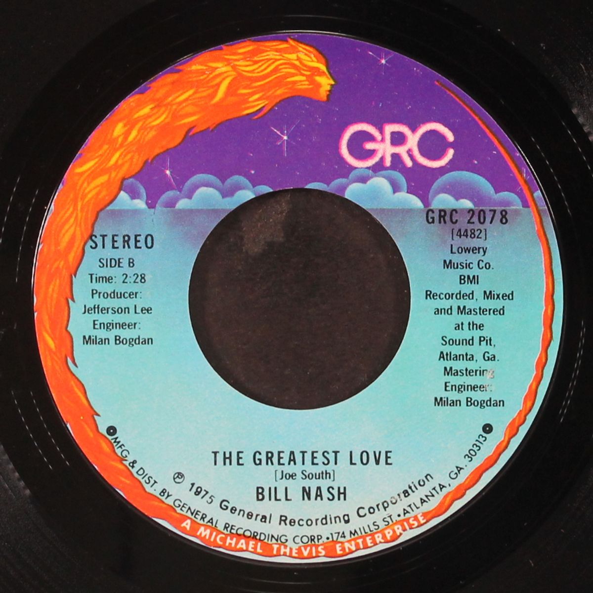 honky tonk bar room blues / the greatest love by BILL NASH
