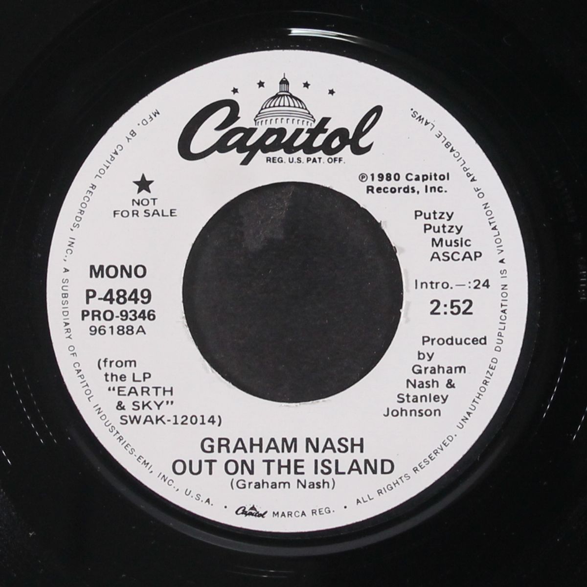 out on the island / mono by GRAHAM NASH