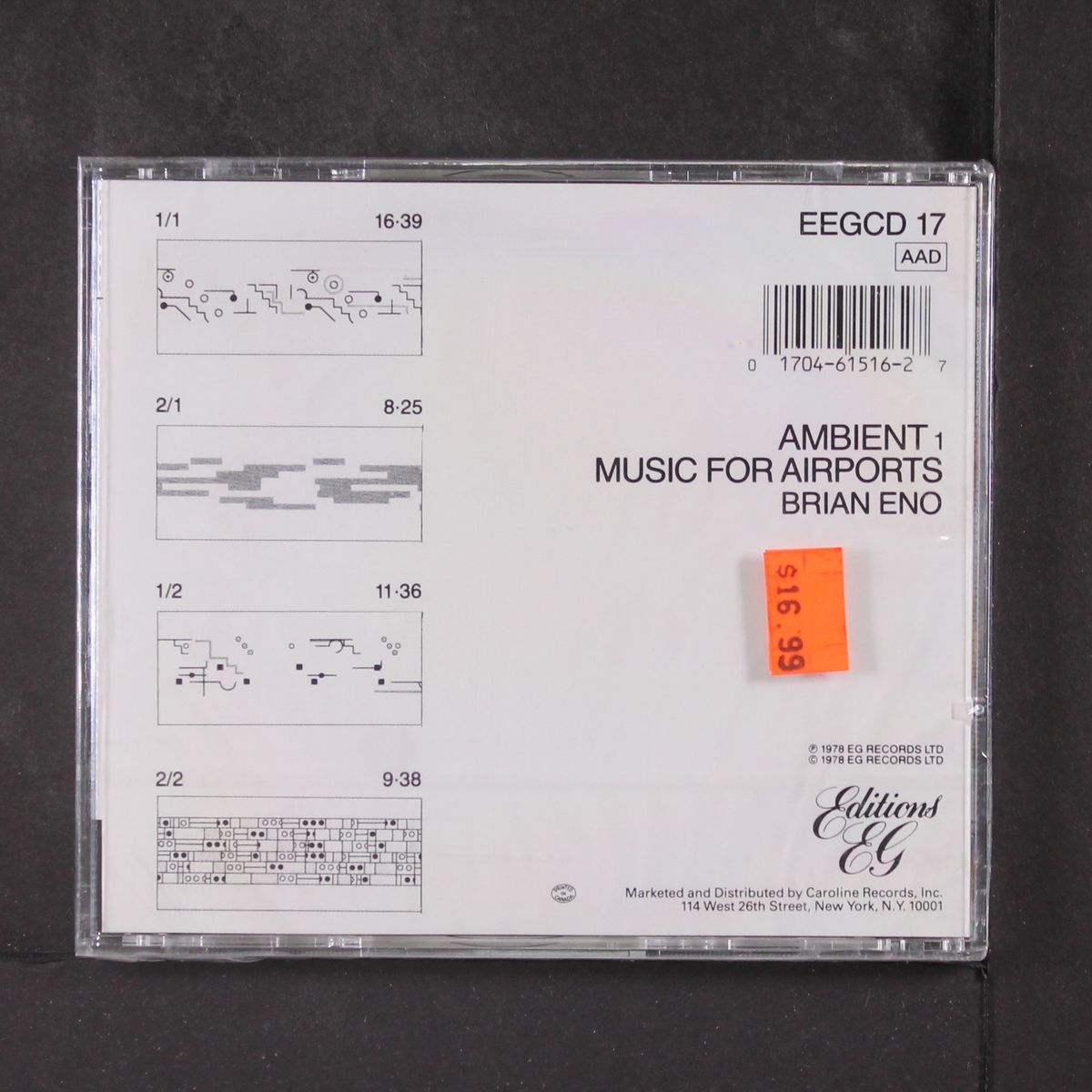 ambient 1 - music for airports by BRIAN ENO