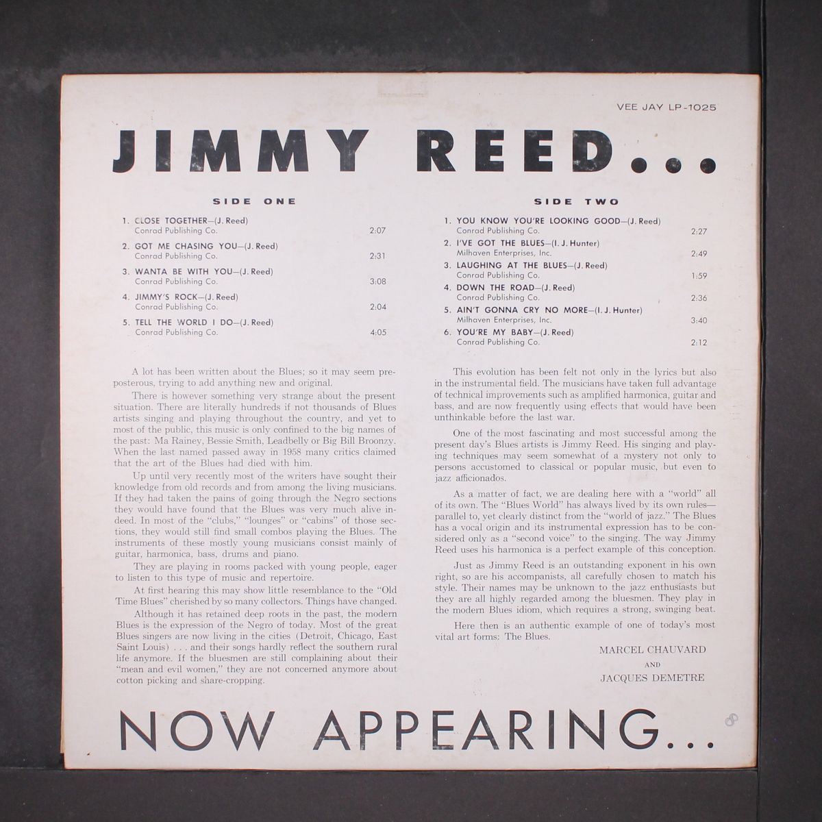 now appearing by JIMMY REED