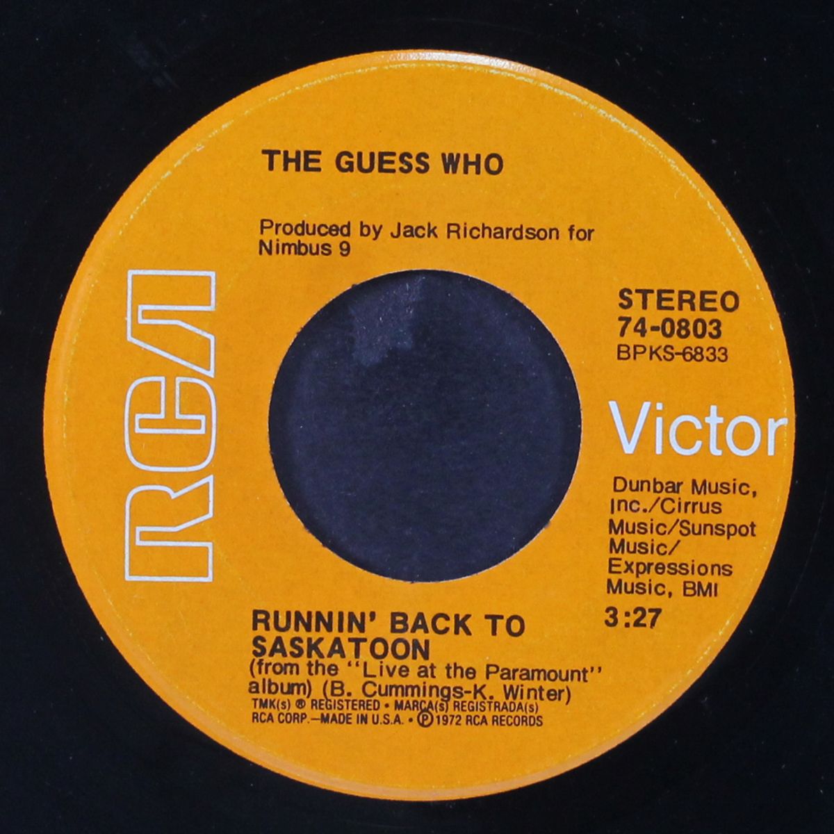 runnin' back to saskatoon / new mother nature by GUESS WHO