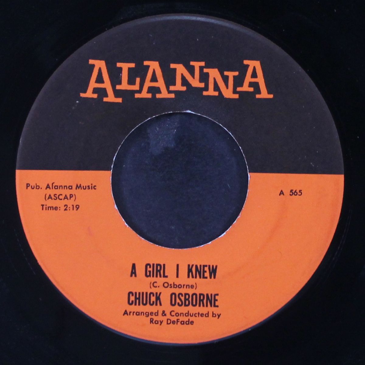 a girl i knew / give me your hand by CHUCK OSBORNE & BABY DOLLS