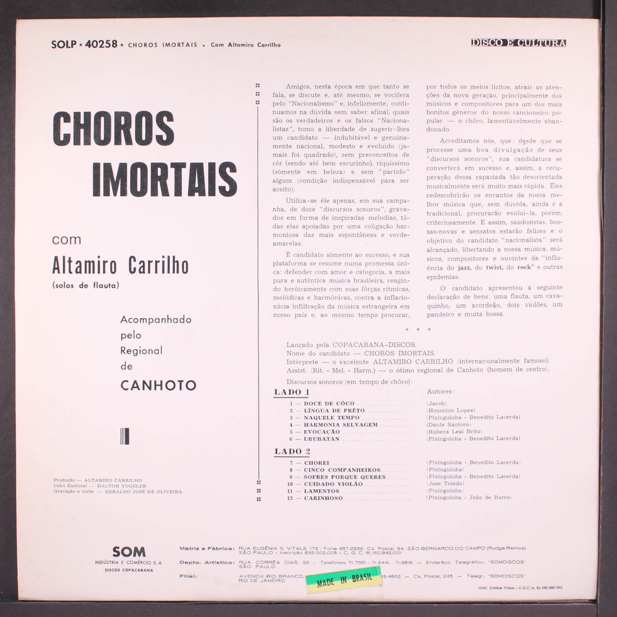 choros imortais by ALTAMIRO CARRILHO
