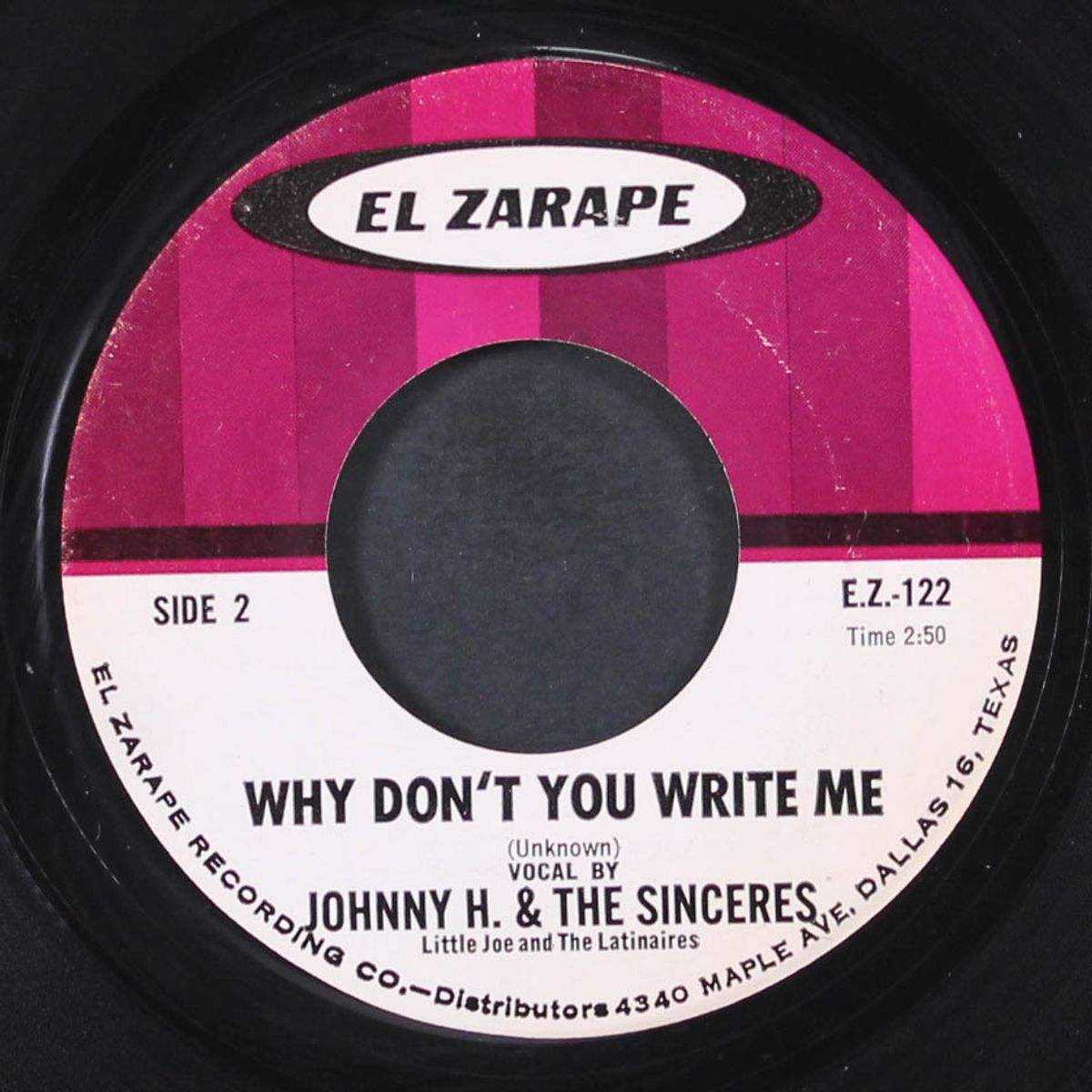 crazy baby / why don't you write me by LITTLE JOE & THE LATINAIRES