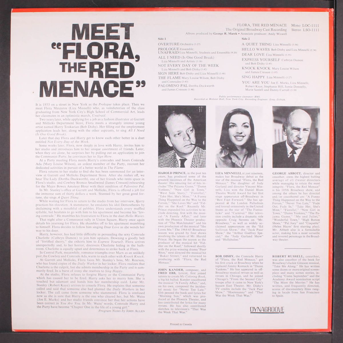 flora the red menace by ORIGINAL CAST