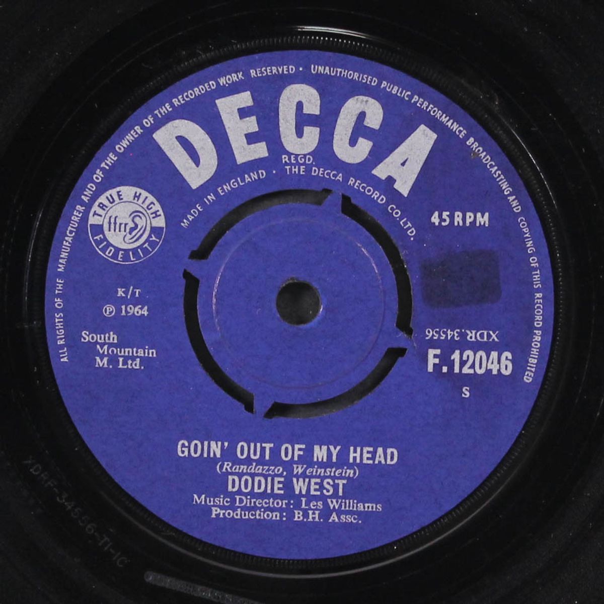 goin' out of my head by DODIE WEST