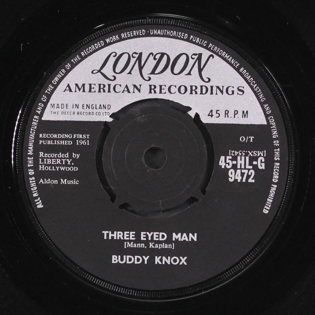 three eyed man / all by myself by BUDDY KNOX