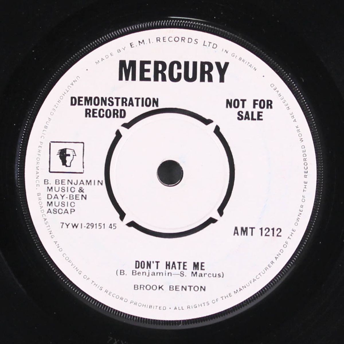 two tickets to paradise / don't hate me by BROOK BENTON