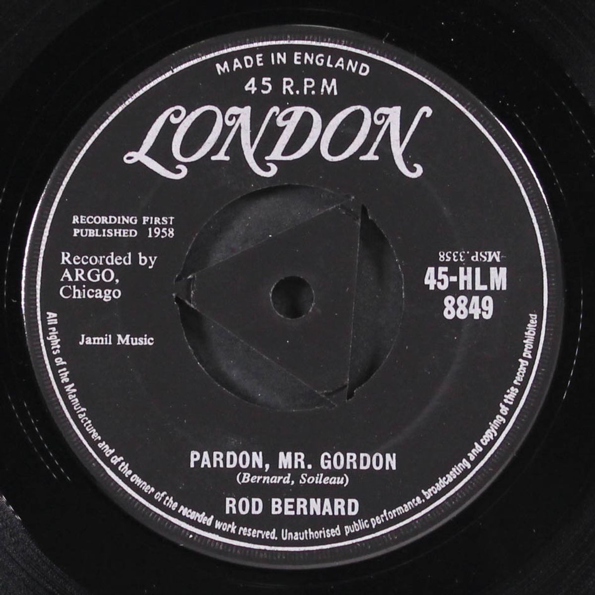 pardon, mr. gordon / this should go on forever by ROD BERNARD
