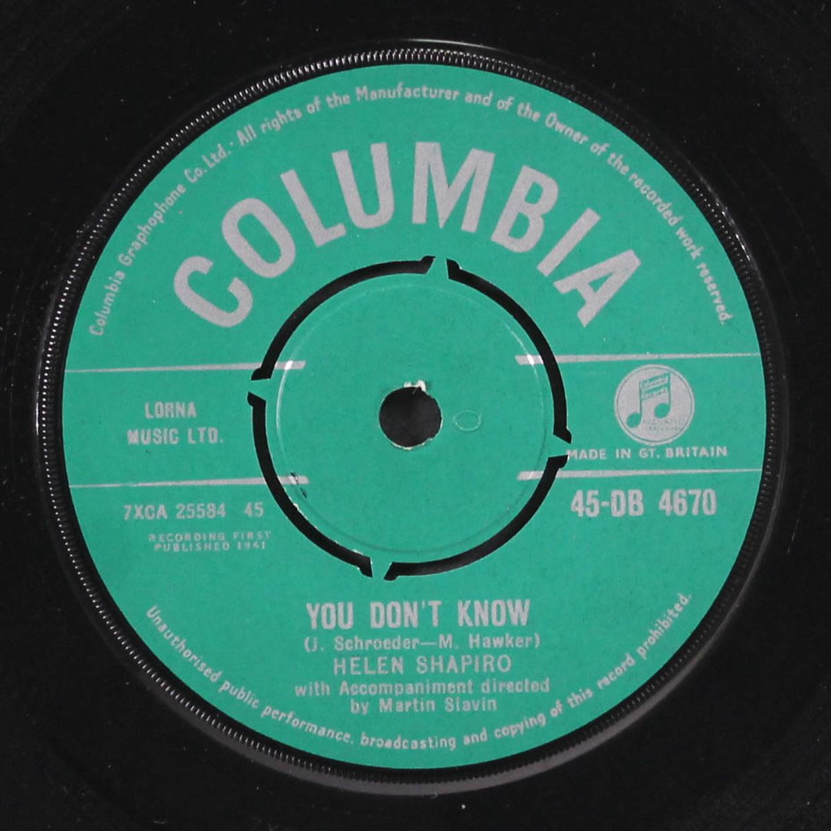 you don't know by HELEN SHAPIRO