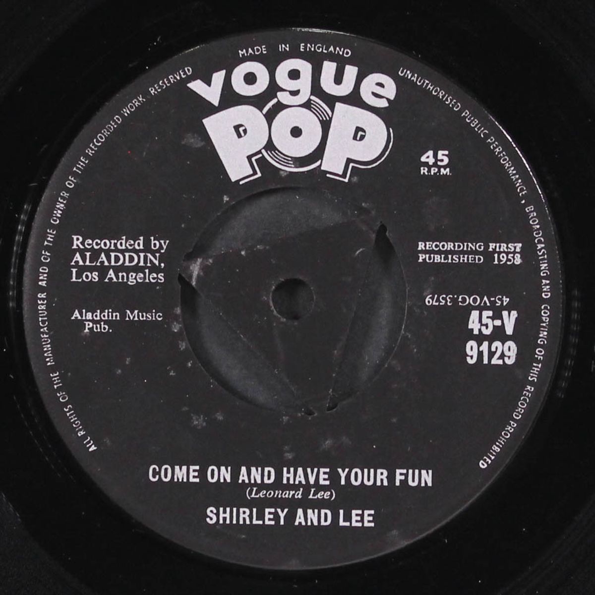 come on and have your fun / all i want to do is cry by SHIRLEY & LEE