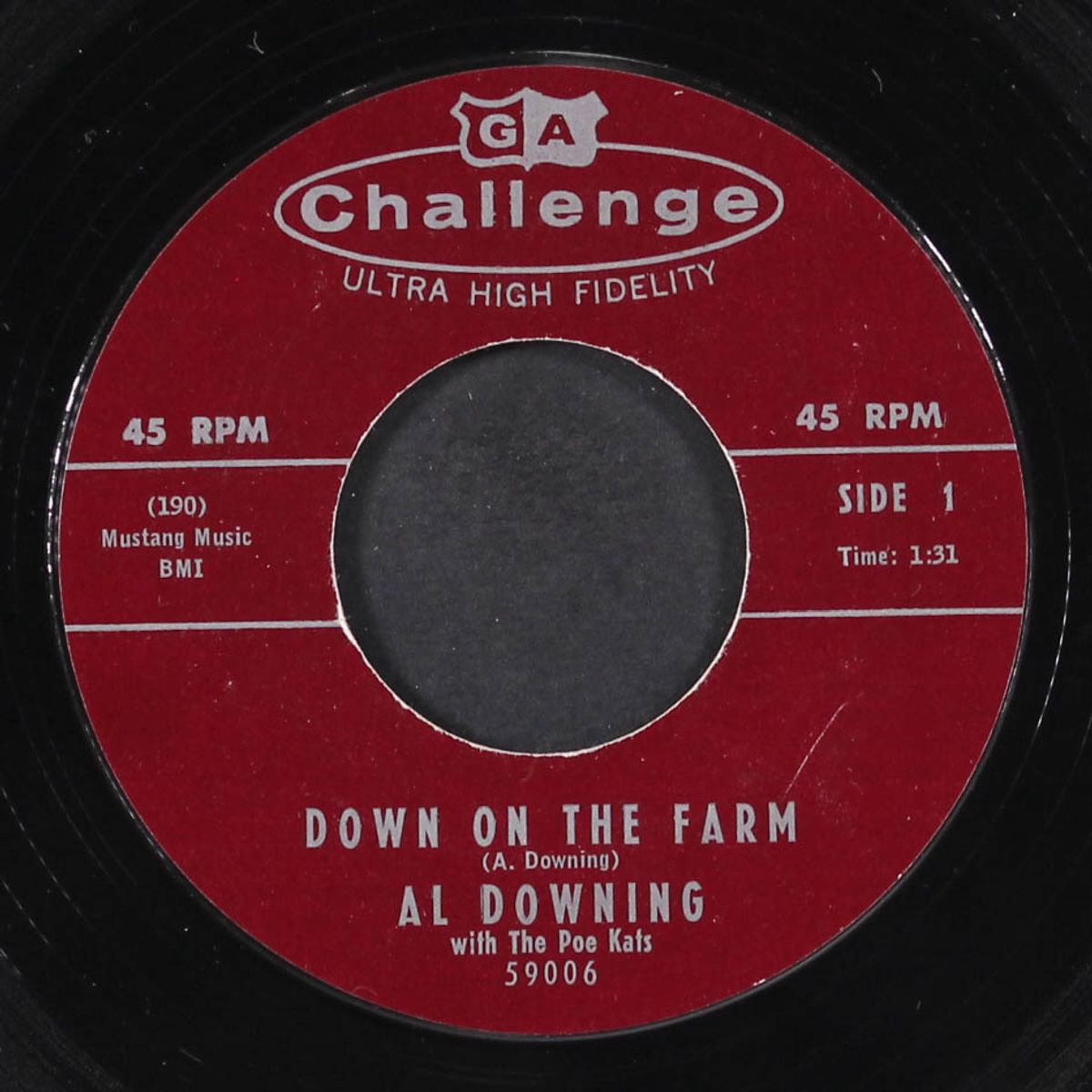 down on the farm / oh babe by AL DOWNING
