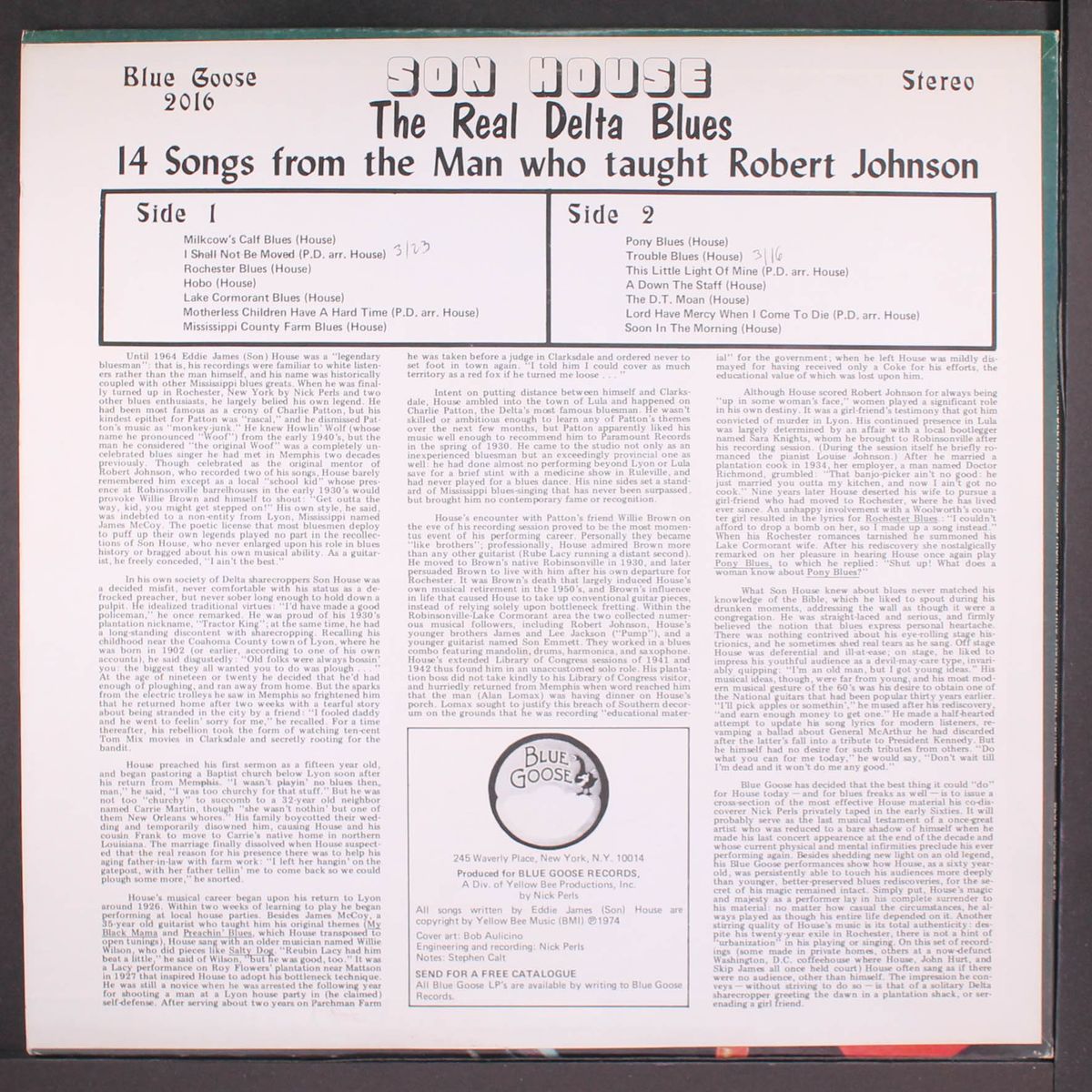 the real delta blues by SON HOUSE