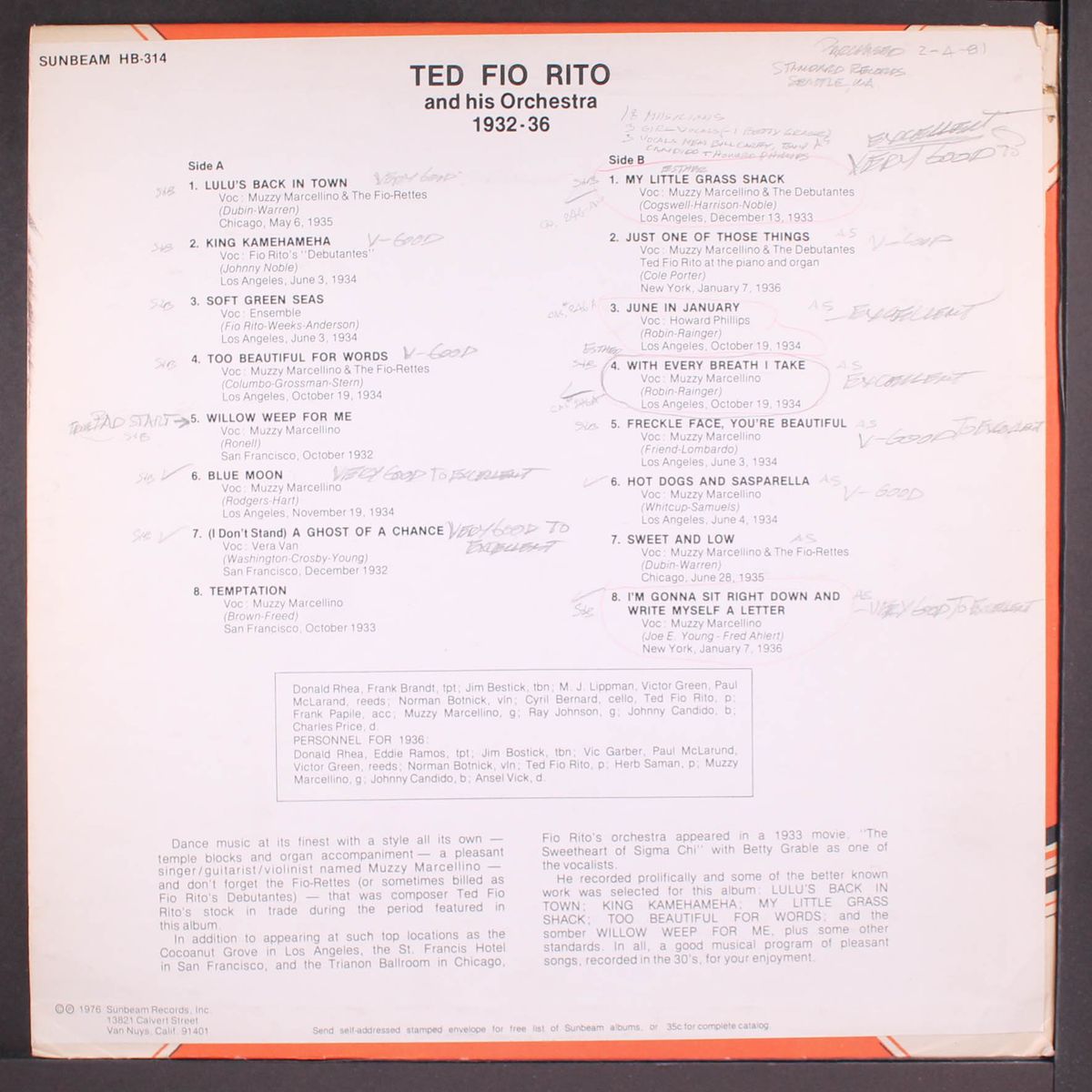 1932-1936 by TED FIO-RITO