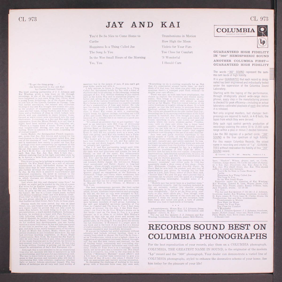 jay and kai by J.J. JOHNSON & KAI WINDING