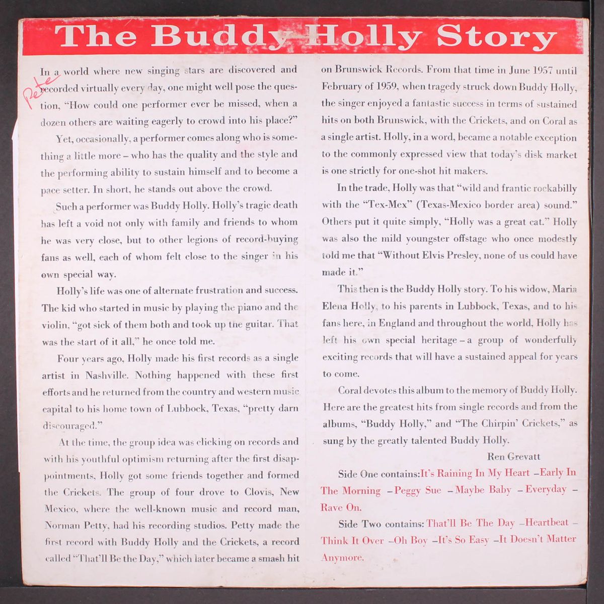 the buddy holly story by BUDDY HOLLY
