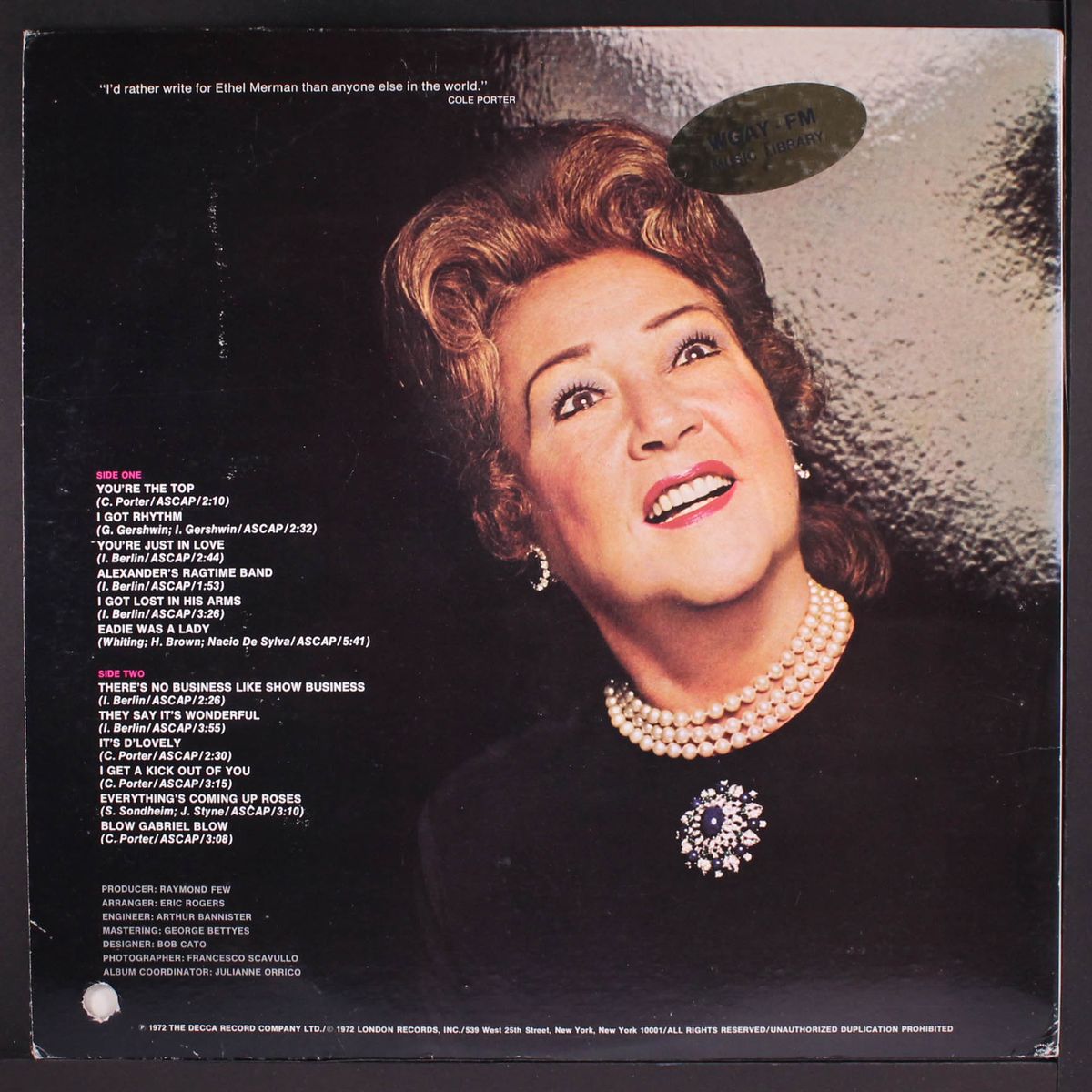 sings merman by ETHEL MERMAN