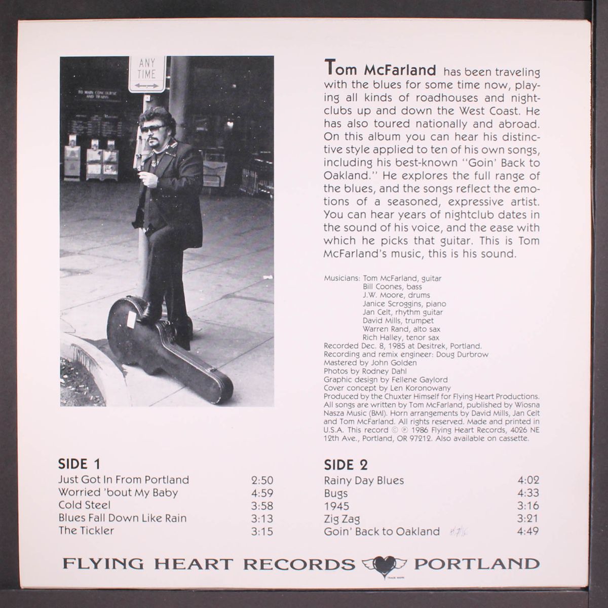 just got in from portland by TOM MCFARLAND