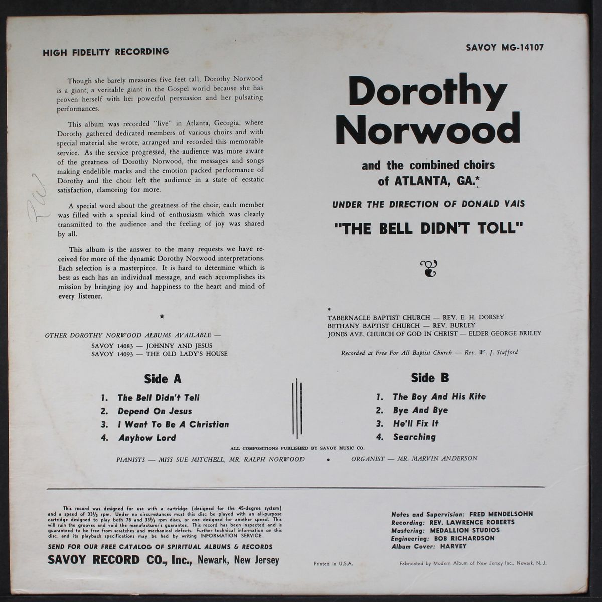 the bell didn't toll by DOROTHY NORWOOD