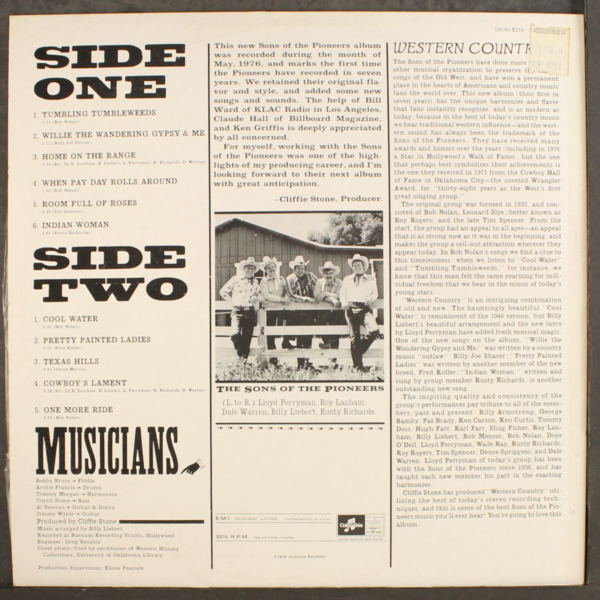 western country by SONS OF THE PIONEERS