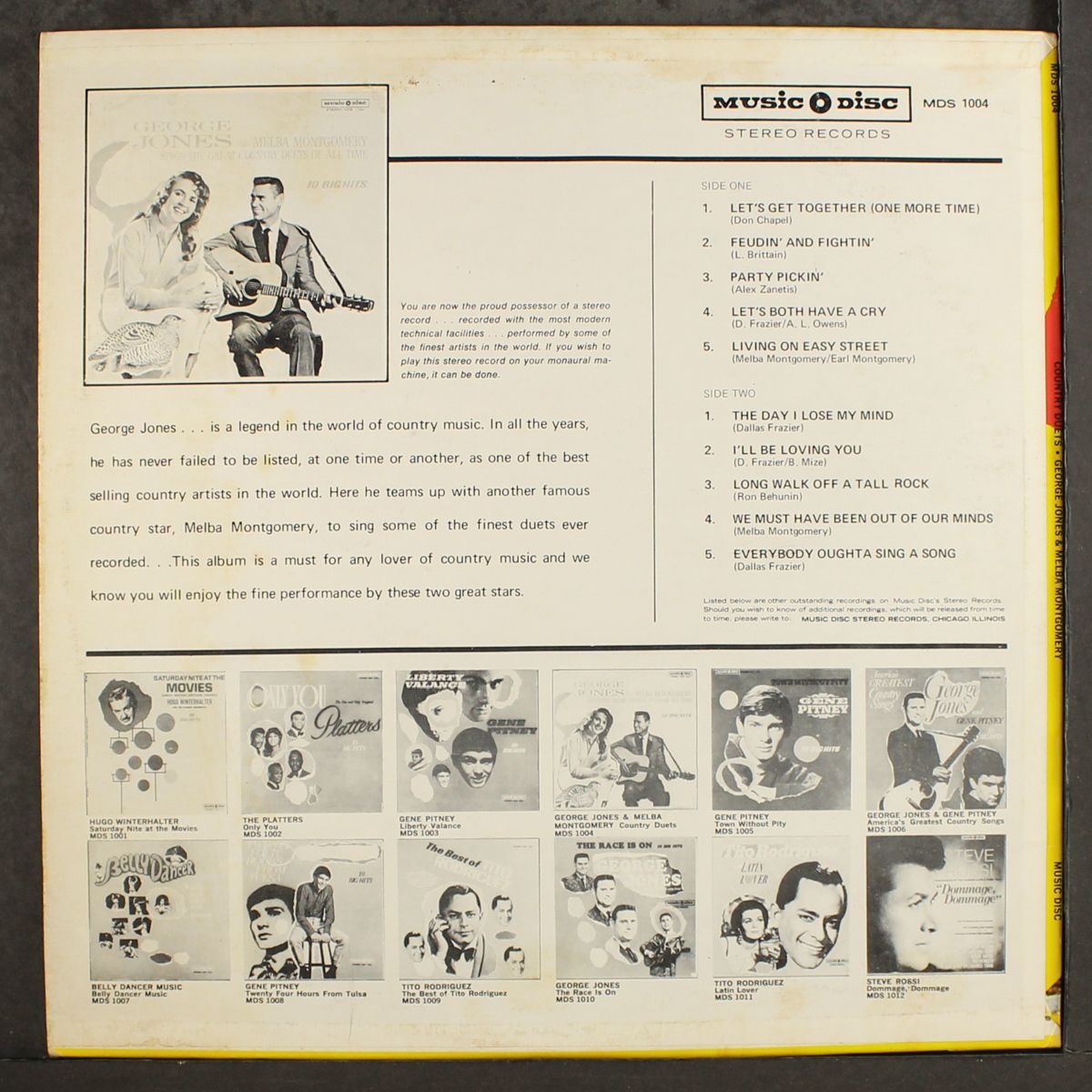 country duets by GEORGE JONES & MELBA MONTGOMERY