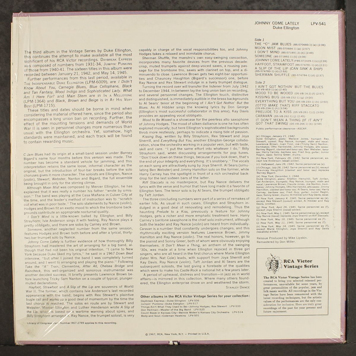 johnny come lately by DUKE ELLINGTON