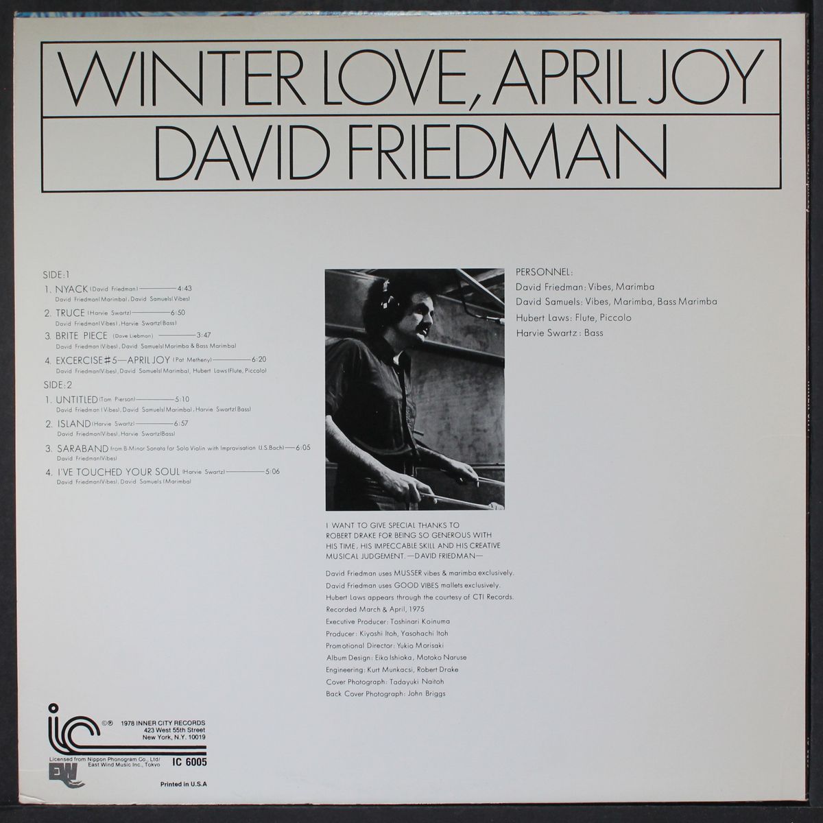 winter love, april joy by DAVID FRIEDMAN