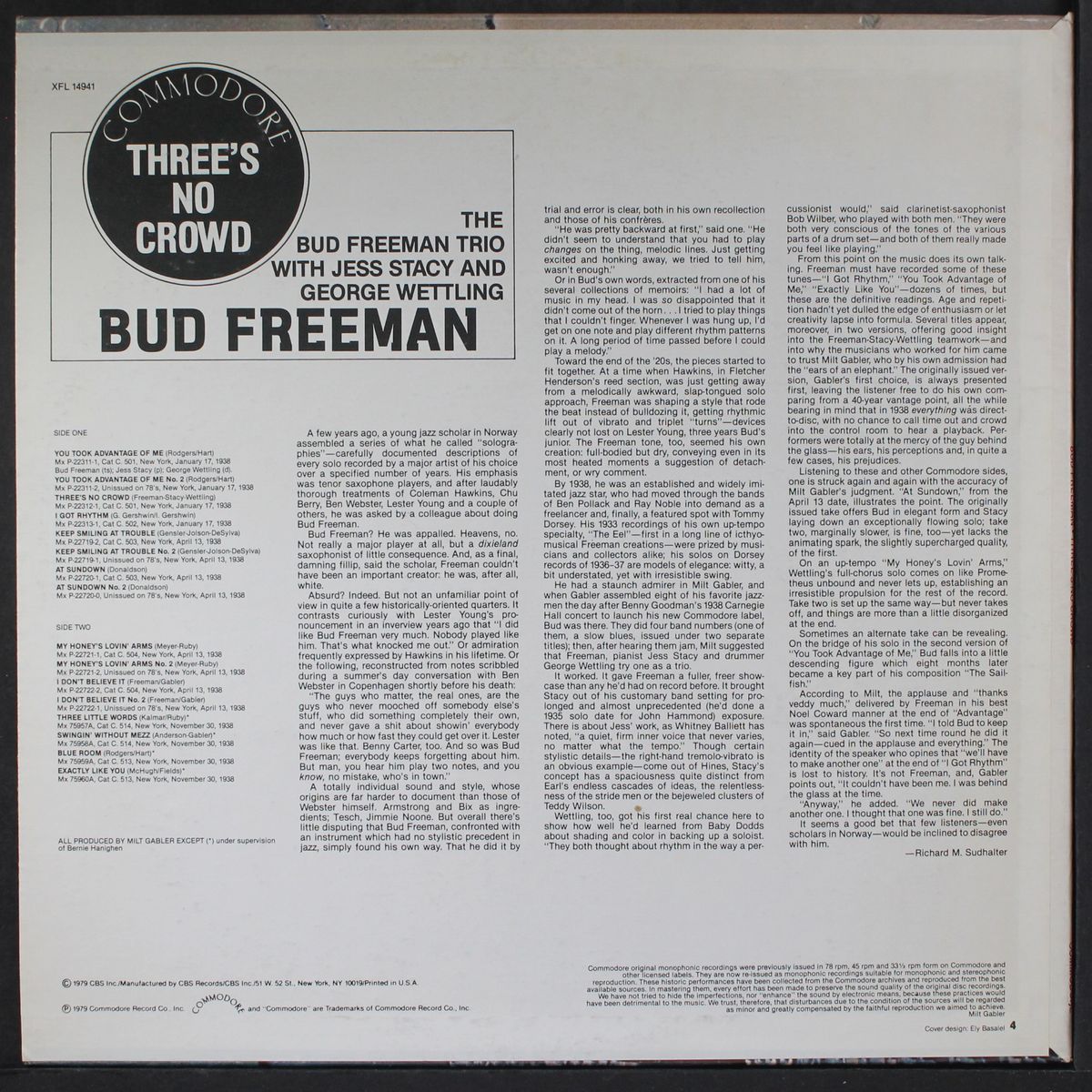 three's no crowd by BUD FREEMAN