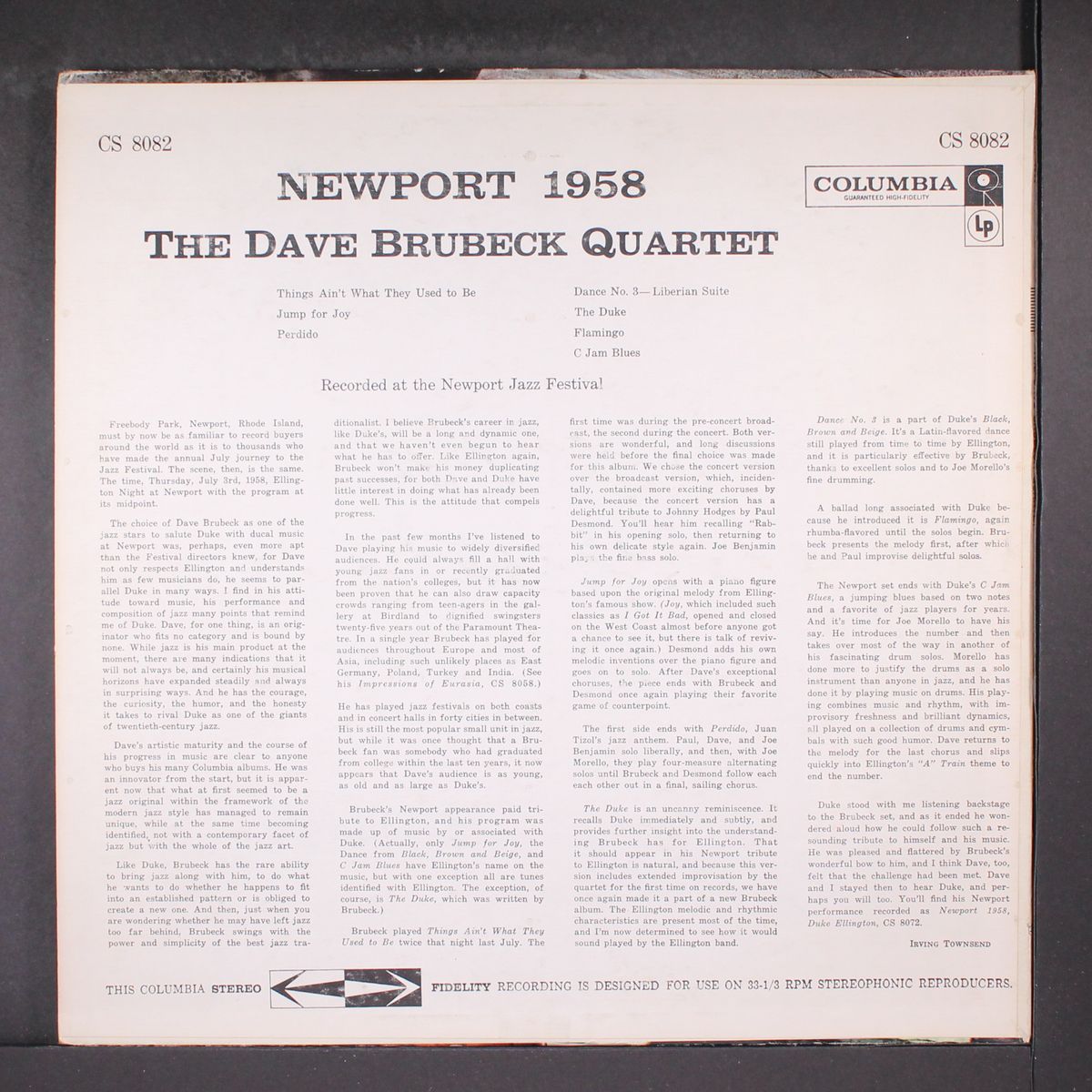 newport 1958 by DAVE BRUBECK QUARTET