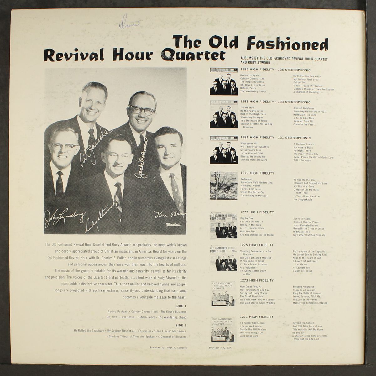 with rudy atwood by OLD FASHIONED REVIVAL HOUR QUARTET