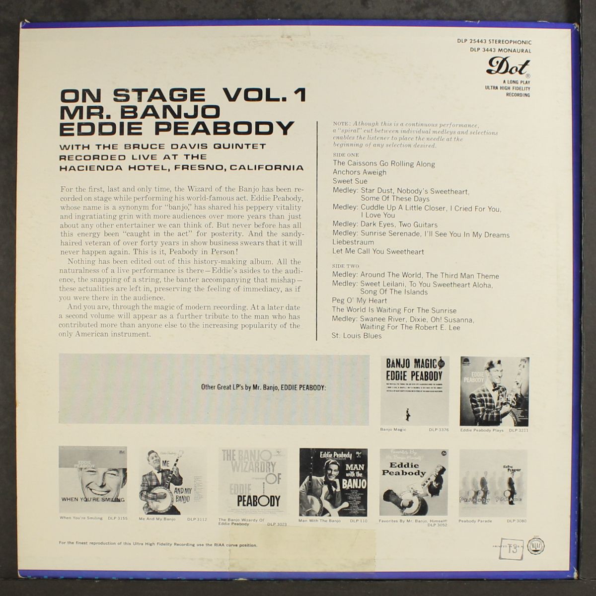 on stage, vol. 1 by EDDIE PEABODY