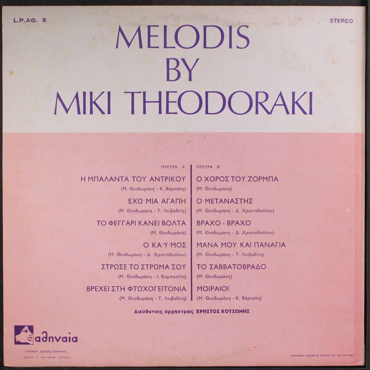 melodies by by MIKI THEODORAKIS